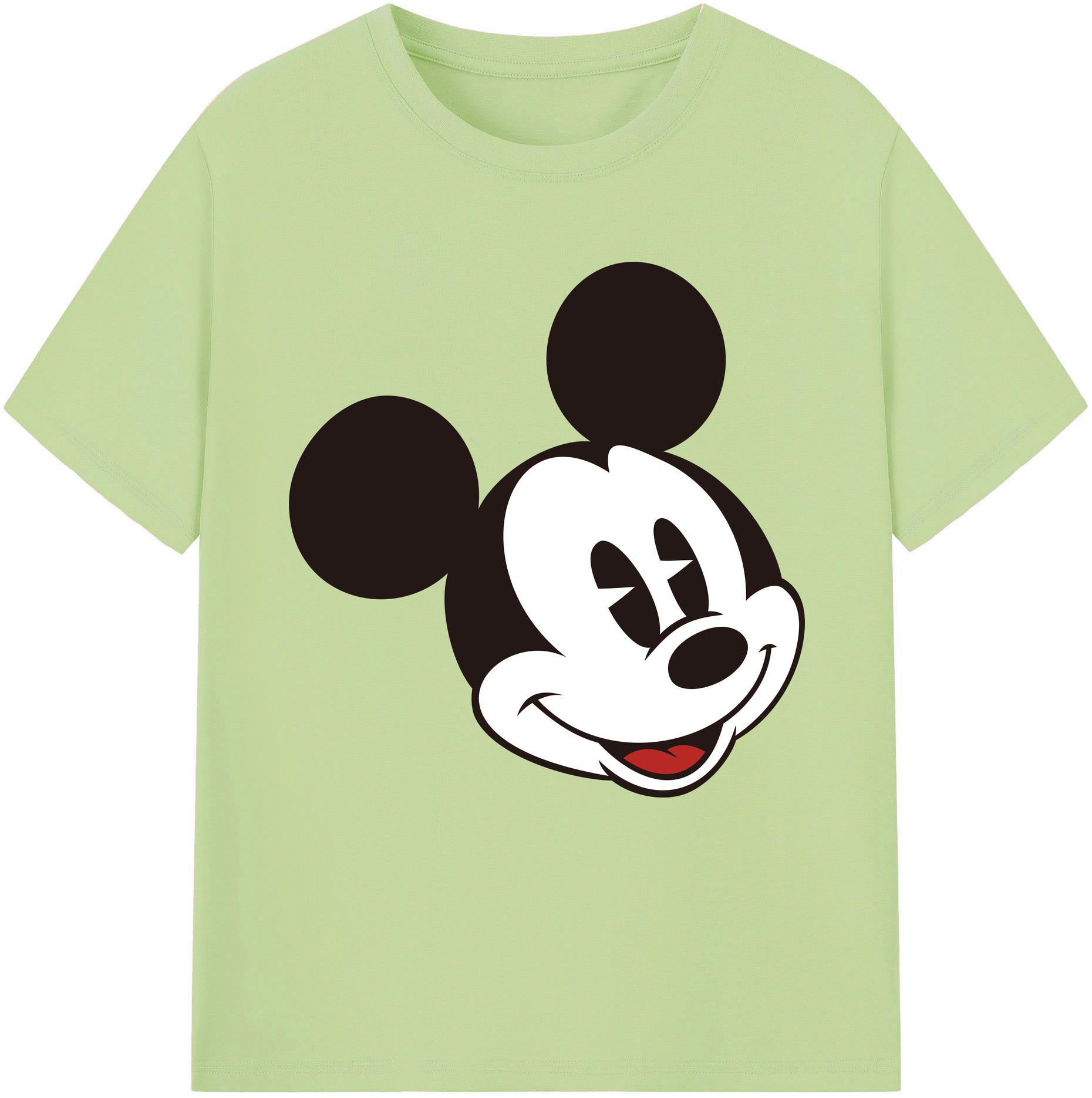 （画像用） ミッキーマウス Mickey Mouse 綿100％半袖Tシャツ（フロントプリント）